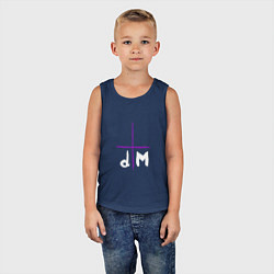 Майка детская хлопок Depeche Mode - Sofad logos, цвет: тёмно-синий — фото 2