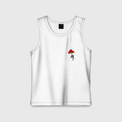 Майка детская хлопок Гвоздики и георгиевская лента, цвет: белый