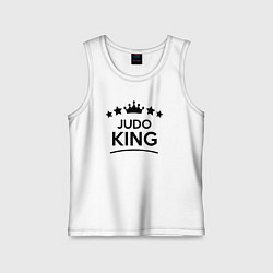 Майка детская хлопок Король дзюдо, цвет: белый