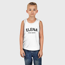 Майка детская хлопок Elena never alone - motto, цвет: белый — фото 2
