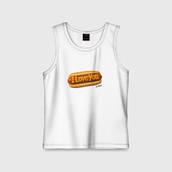 Детская майка Hot dog I love you