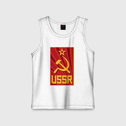 Майка детская хлопок USSR style, цвет: белый