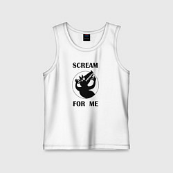 Майка детская хлопок Кошмарный монстр ужастики, цвет: белый