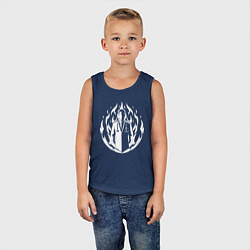 Майка детская хлопок Огненный доктор, цвет: тёмно-синий — фото 2