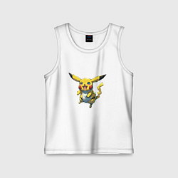 Майка детская хлопок Pikachu joy, цвет: белый