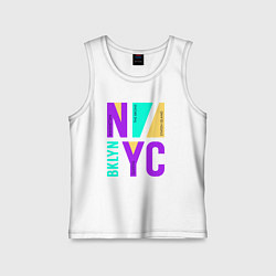 Майка детская хлопок Районы в городе Нью-Йорк, цвет: белый