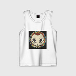 Майка детская хлопок Радужный Дандадан, цвет: белый