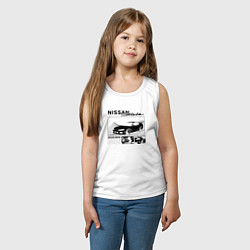 Майка детская хлопок Ниссан Сильвия, цвет: белый — фото 2