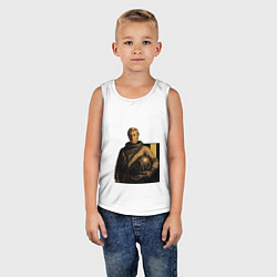 Майка детская хлопок Молодой мужчина водолаз ретрофутуризм поп-арт 1970, цвет: белый — фото 2