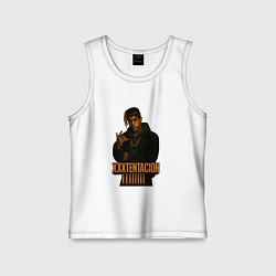 Майка детская хлопок XXXTentacion gangsta, цвет: белый