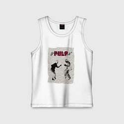 Майка детская хлопок Криминальное чтиво постер, цвет: белый