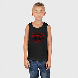 Майка детская хлопок Roman Reigns ytc wwe logo, цвет: черный — фото 2