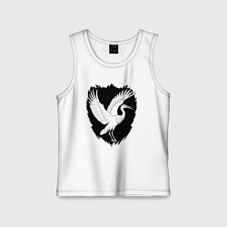 Детская майка Аист на черном щите