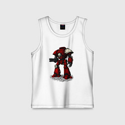 Майка детская хлопок Боевой титан империи, цвет: белый