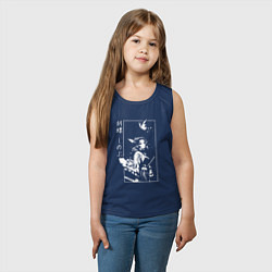 Майка детская хлопок Шинобу кочо и бабочки, цвет: тёмно-синий — фото 2