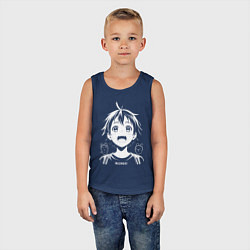Майка детская хлопок Ничоси аниме, цвет: тёмно-синий — фото 2
