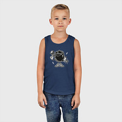 Майка детская хлопок Bomb basketball, цвет: тёмно-синий — фото 2