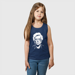 Майка детская хлопок Энди Уорхол в стиле нью-скул, цвет: тёмно-синий — фото 2