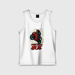 Майка детская хлопок Speed demon, цвет: белый