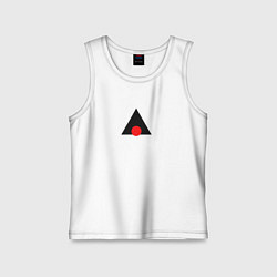 Майка детская хлопок Минимализм: геометрия, цвет: белый