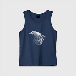 Майка детская хлопок Gordon Cole: fingers, цвет: тёмно-синий