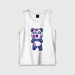 Майка детская хлопок Зомби панда, цвет: белый