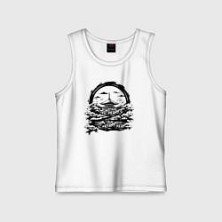 Майка детская хлопок Японская пагода, цвет: белый