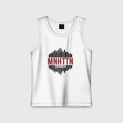 Майка детская хлопок Manhattan downtown, цвет: белый