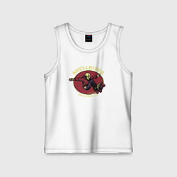 Майка детская хлопок Skullrider, цвет: белый