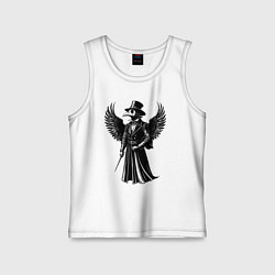 Майка детская хлопок Крылатый чумной доктор, цвет: белый