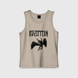 Майка детская хлопок Led Zeppelin, цвет: миндальный