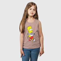 Майка детская хлопок Барт Симпсон: Все путем, цвет: пыльно-розовый — фото 2