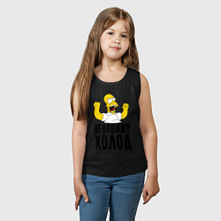 Майка детская хлопок Ненавижу холод, цвет: черный — фото 2