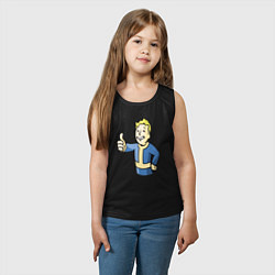 Майка детская хлопок Fallout vault boy, цвет: черный — фото 2