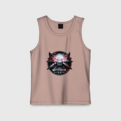 Майка детская хлопок The Witcher 3, цвет: пыльно-розовый