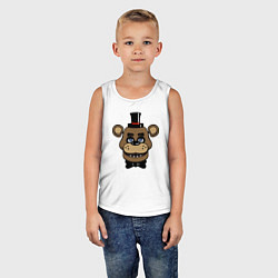 Майка детская хлопок Freddy FNAF, цвет: белый — фото 2