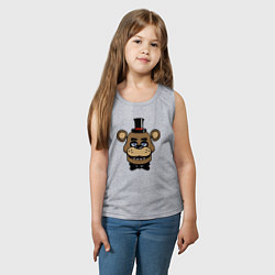 Майка детская хлопок Freddy FNAF, цвет: меланж — фото 2