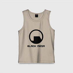 Майка детская хлопок Black Mesa: Logo, цвет: миндальный