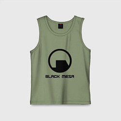 Майка детская хлопок Black Mesa: Logo, цвет: авокадо