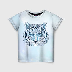 Детская футболка Расписная голова тигра