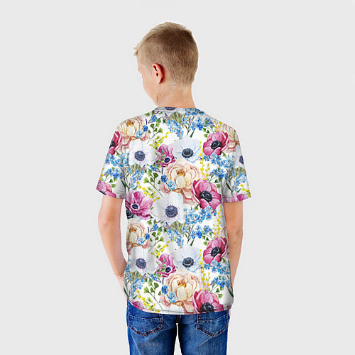 Детская футболка Цветы и бабочки 10 / 3D-принт – фото 4