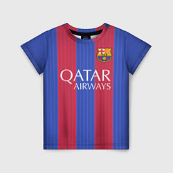 Футболка детская FCB Messi: Qatar Airways, цвет: 3D-принт