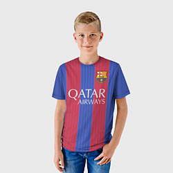 Футболка детская FCB Messi: Qatar Airways, цвет: 3D-принт — фото 2