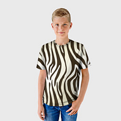 Футболка детская Шкура зебры, цвет: 3D-принт — фото 2