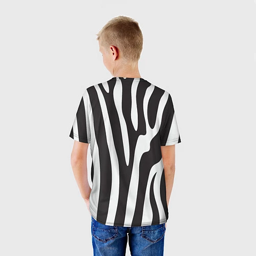 Детская футболка Шкура зебры / 3D-принт – фото 4