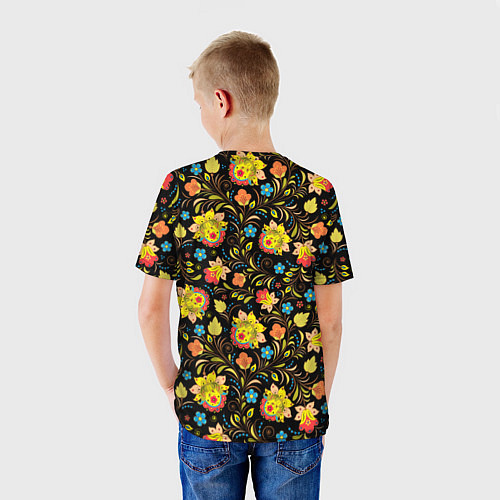Детская футболка Цветочный узор / 3D-принт – фото 4