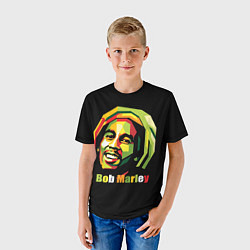 Футболка детская Bob Marley Smile, цвет: 3D-принт — фото 2