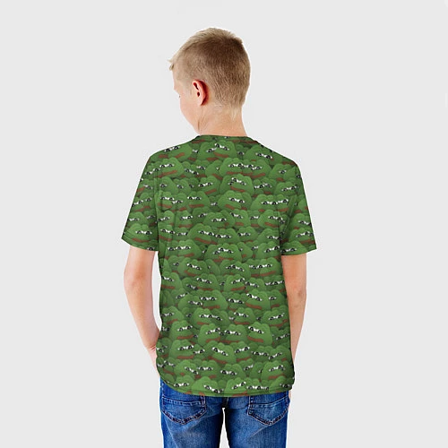 Детская футболка Грустные лягушки / 3D-принт – фото 4