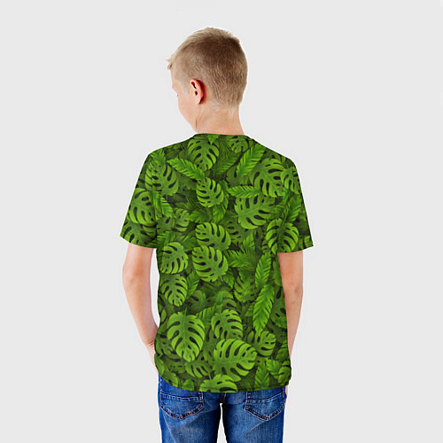 Детская футболка Тропические листья / 3D-принт – фото 4