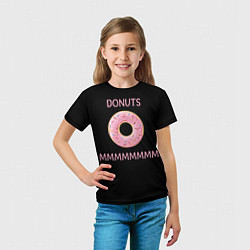 Футболка детская Donuts, цвет: 3D-принт — фото 2